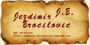 Jezdimir Broćilović vizit kartica